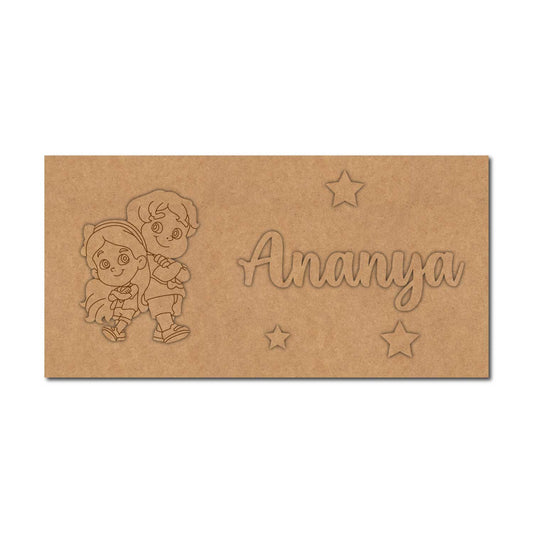 Friends Kids Nameplate MDF Design 1