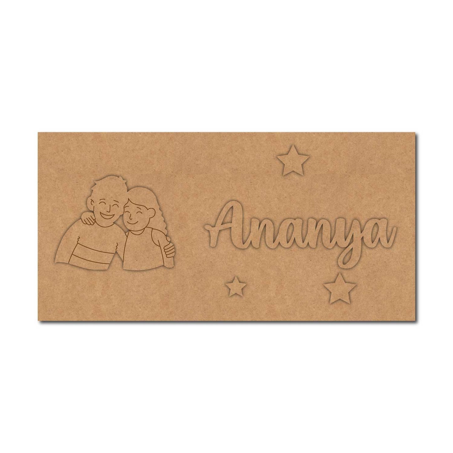 Friends Kids Nameplate MDF Design 2