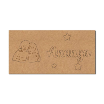 Friends Kids Nameplate MDF Design 2