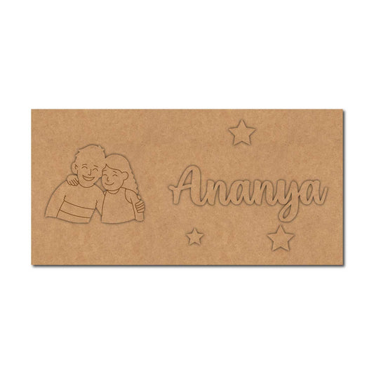 Friends Kids Nameplate MDF Design 2