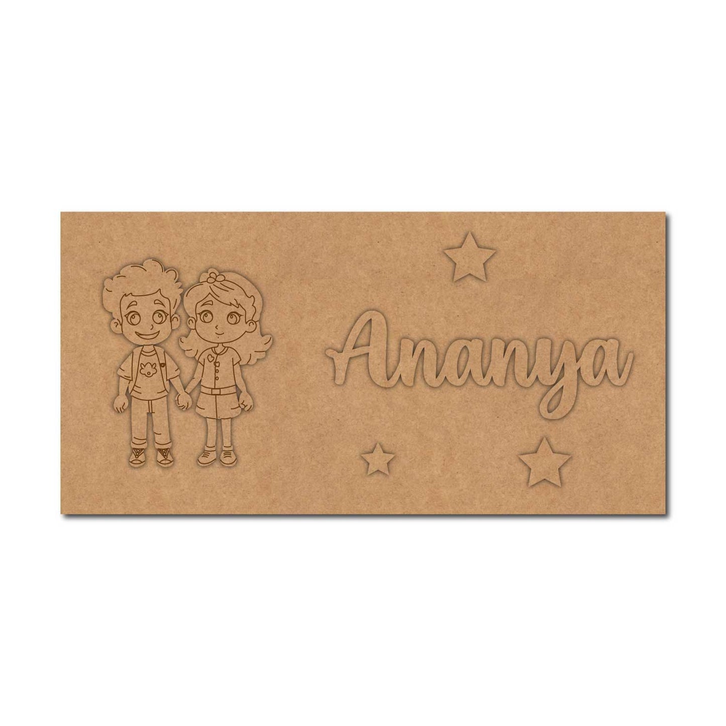 Friends Kids Nameplate MDF Design 3
