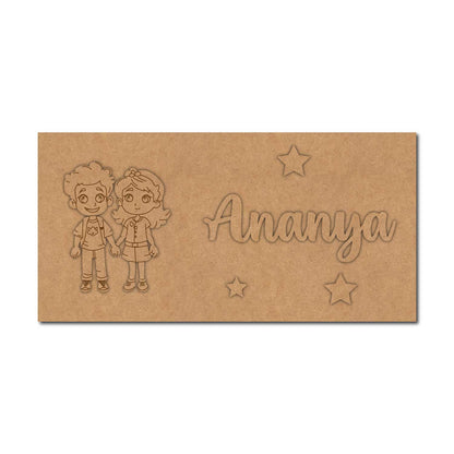 Friends Kids Nameplate MDF Design 3