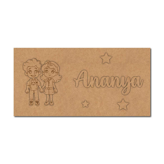 Friends Kids Nameplate MDF Design 3