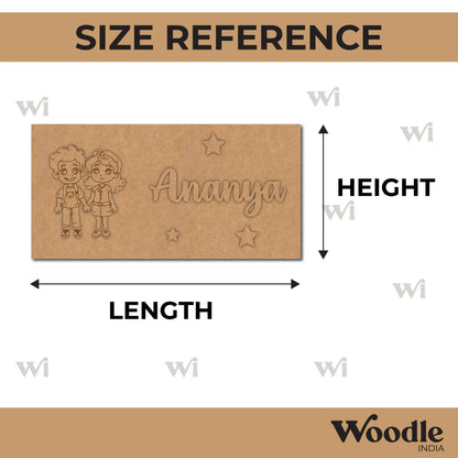 Friends Kids Nameplate MDF Design 3