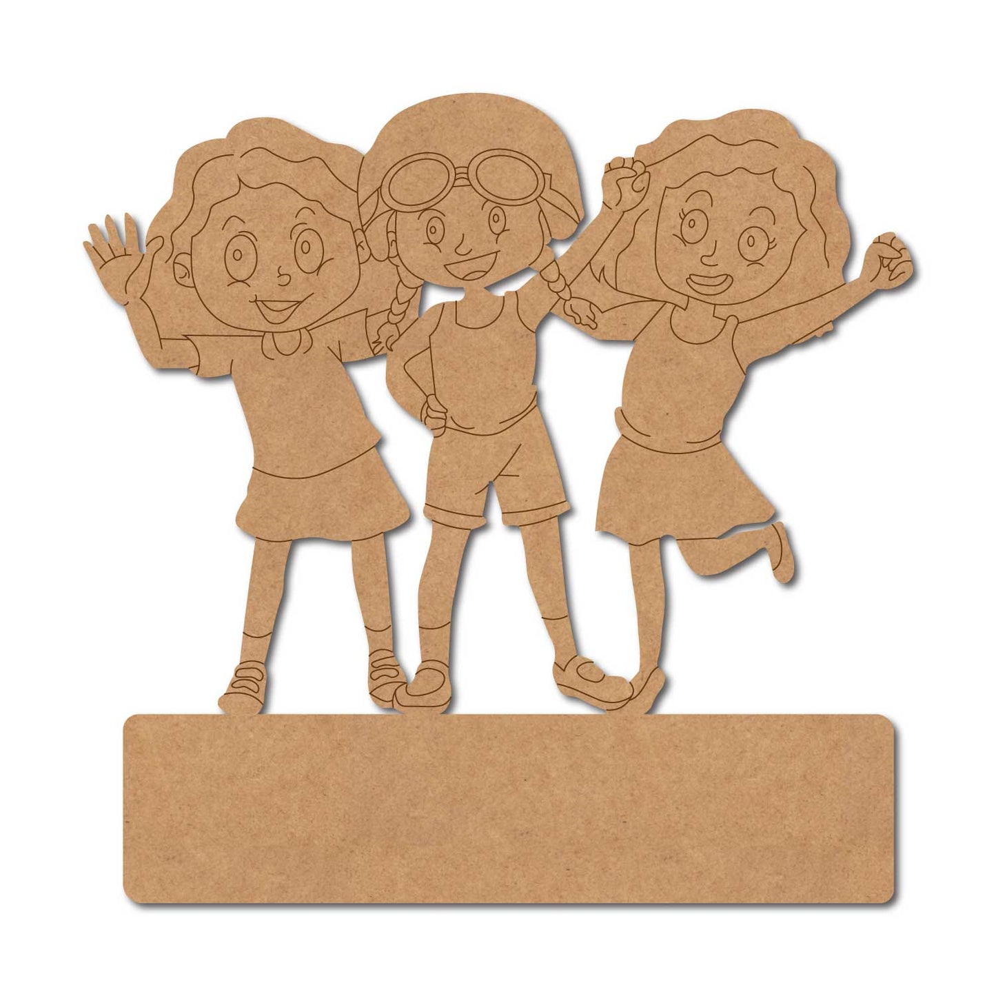 Friends Nameplate Pre Marked MDF Design 1