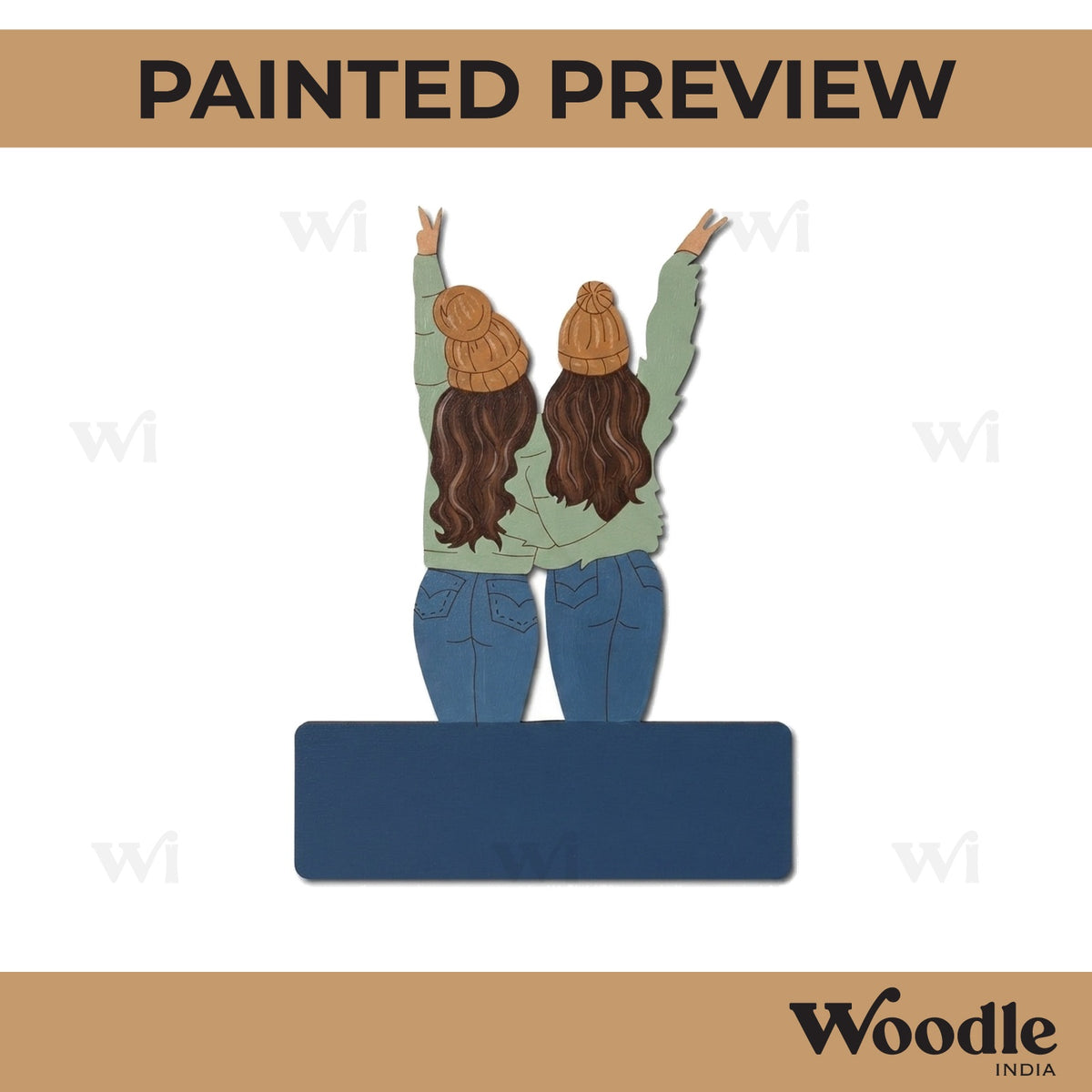 Friends Nameplate Pre Marked MDF Design 2