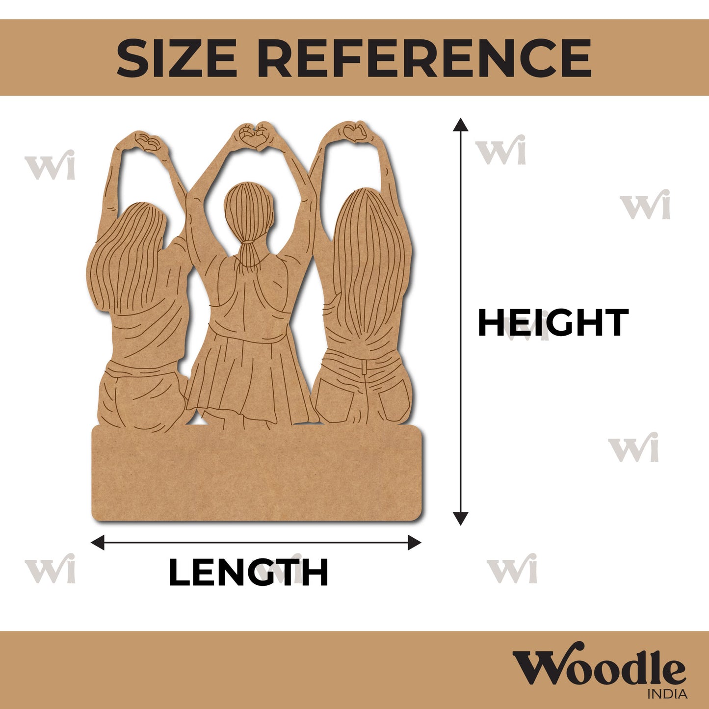 Friends Nameplate Pre Marked MDF Design 4