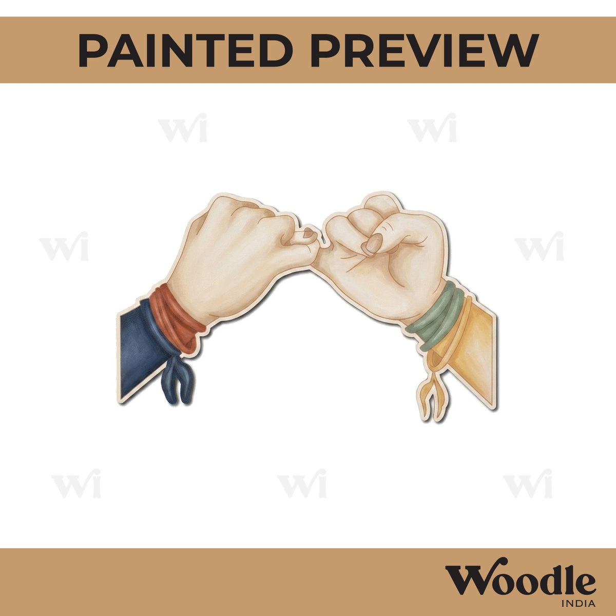 Friendship Day Hands Pre Marked MDF Design 1