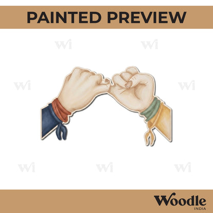 Friendship Day Hands Pre Marked MDF Design 1