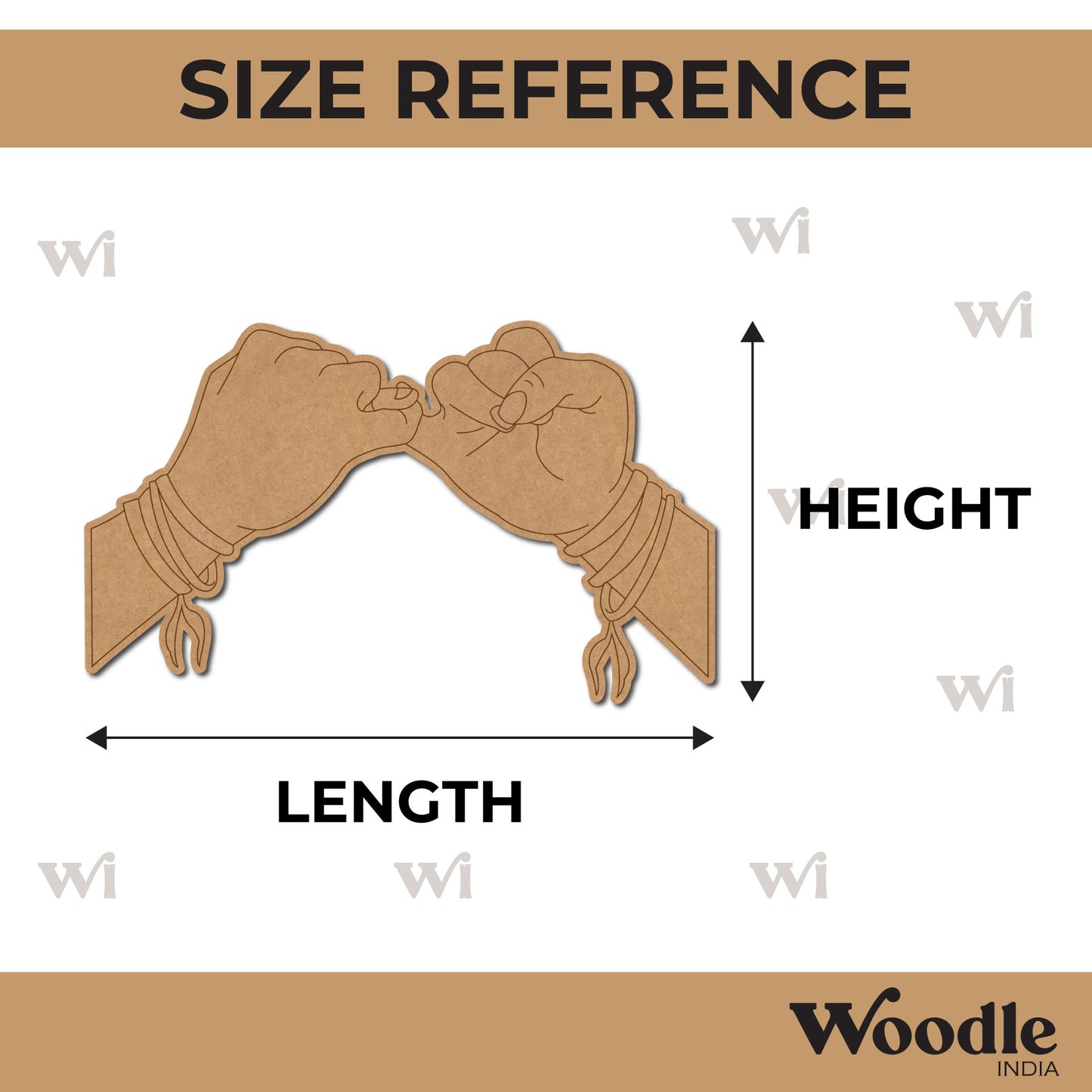 Friendship Day Hands Pre Marked MDF Design 1