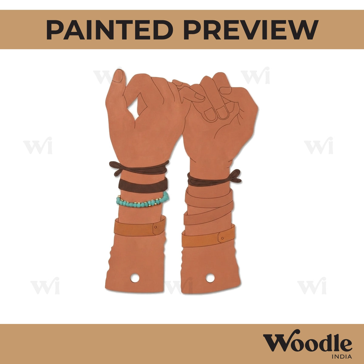 Friendship Day Hands Pre Marked MDF Design 2