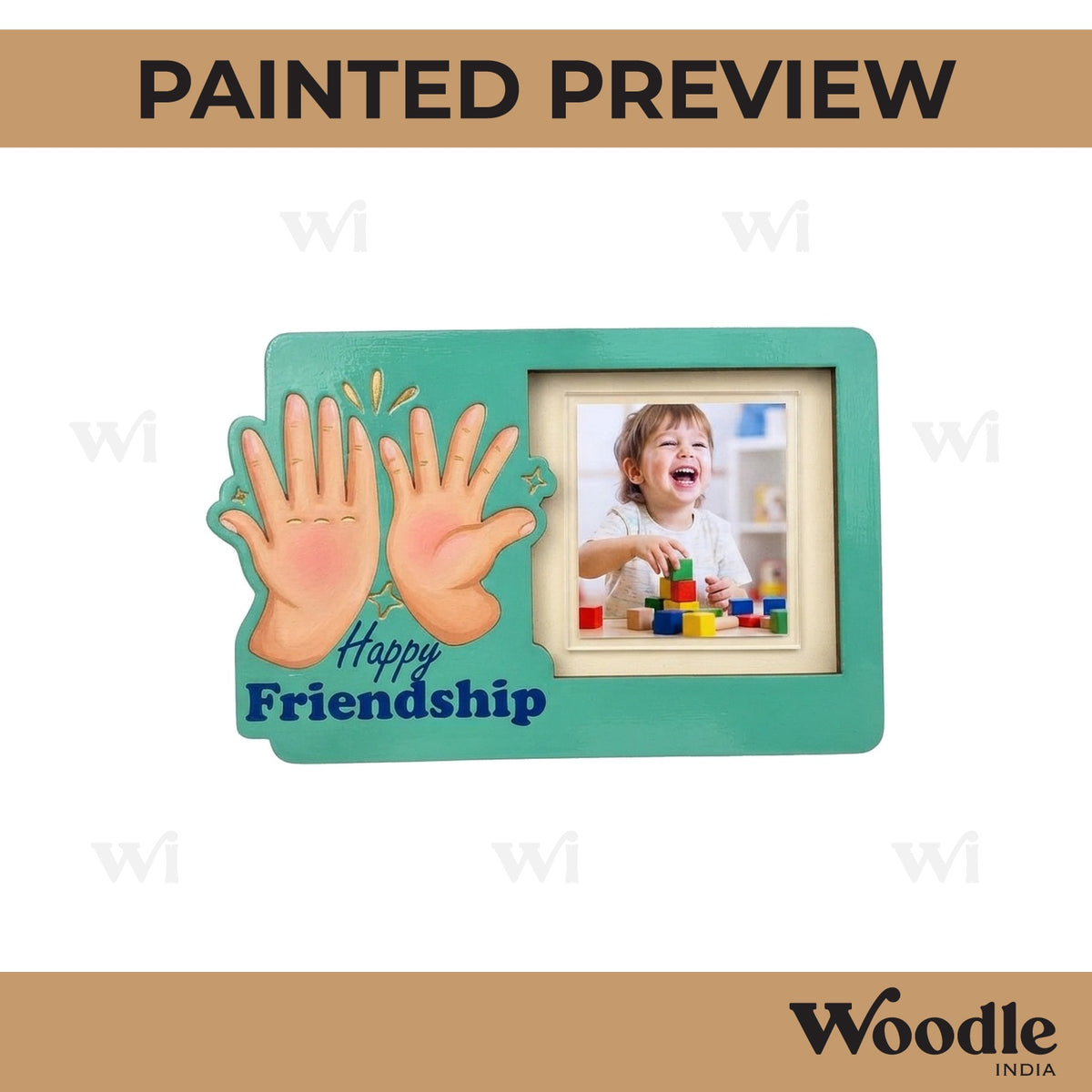 Friendship Day Three Layered Photo Frame MDF Design 2