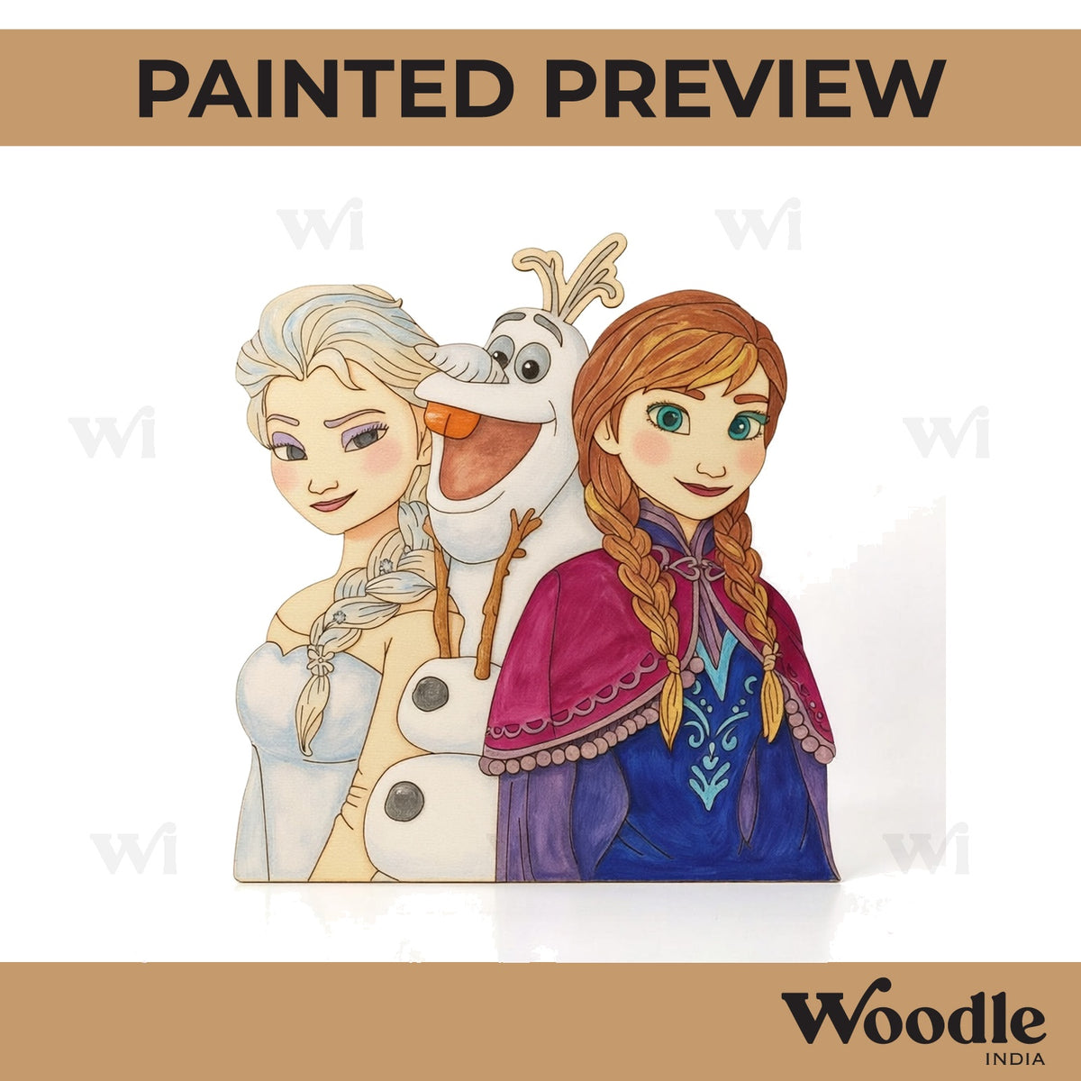 Frozen Cartoon Pre Marked MDF Design 8
