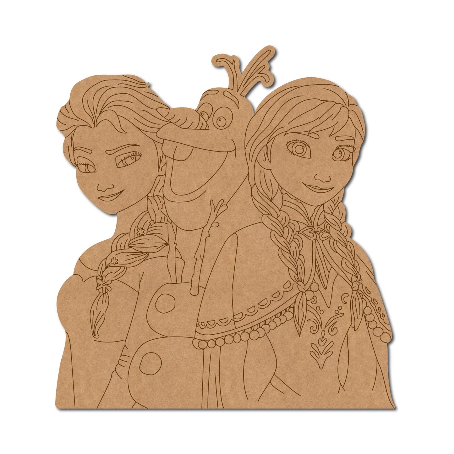 Frozen Cartoon Pre Marked MDF Design 8