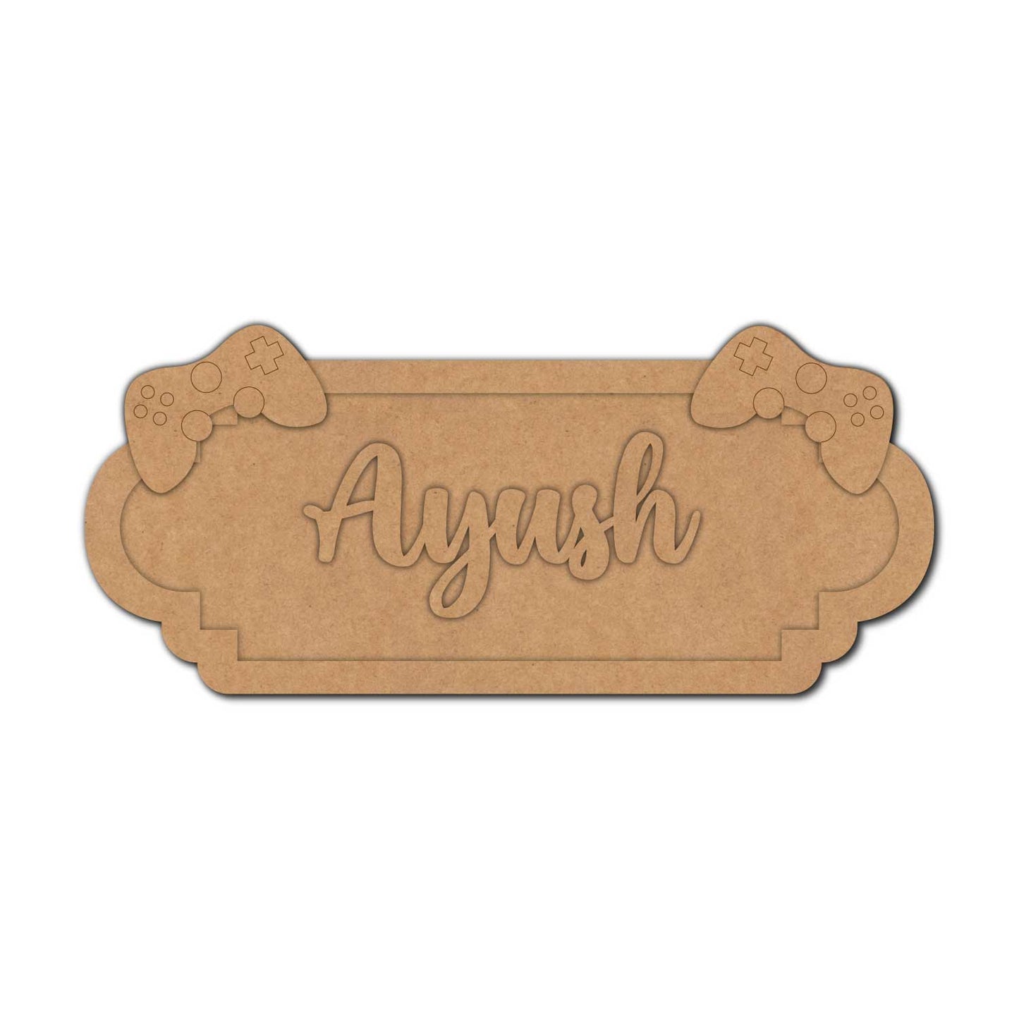 Gaming Nameplate MDF Design 1