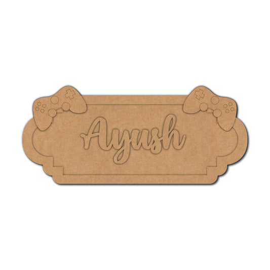 Gaming Nameplate MDF Design 1