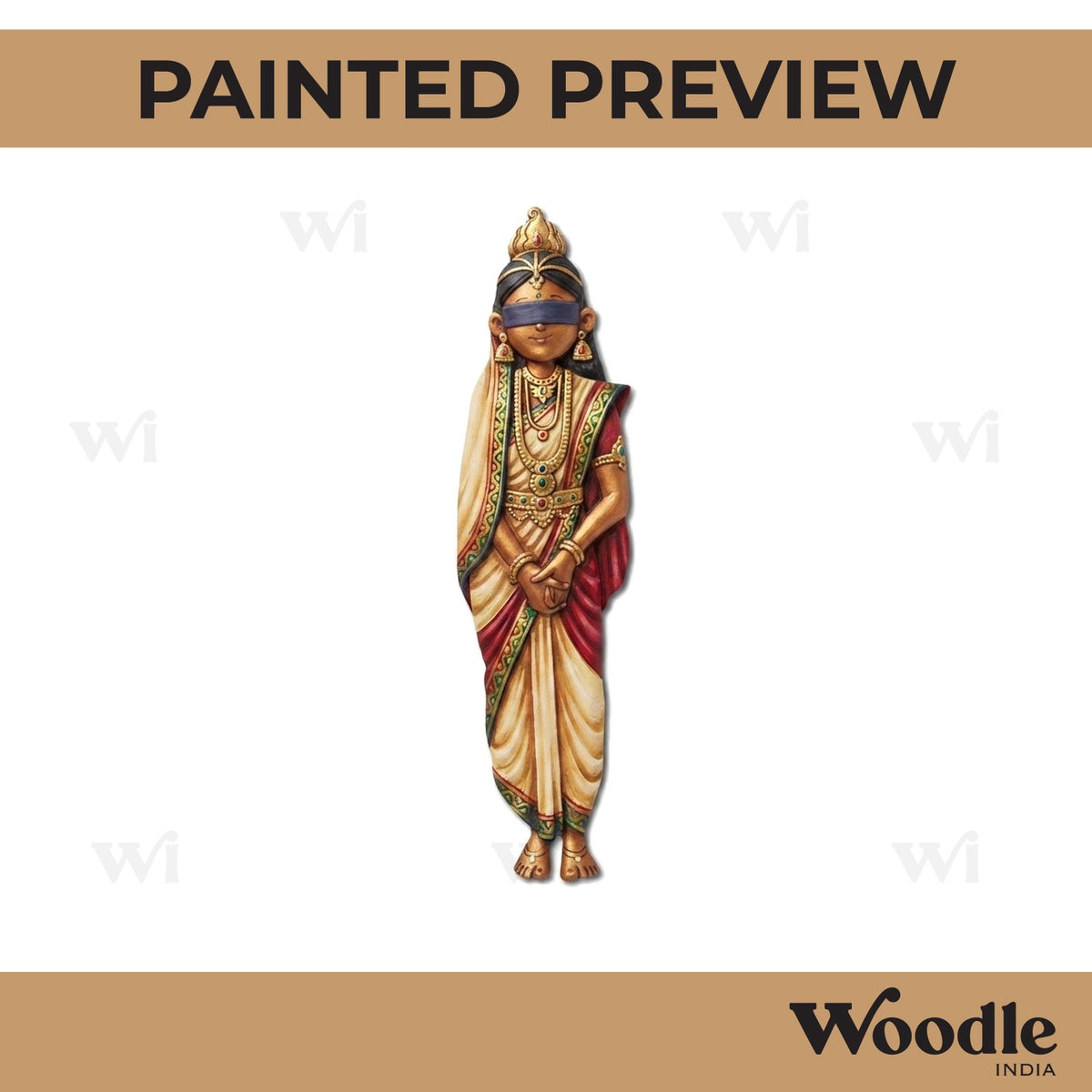 Gandhari Mahabharata Pre Marked MDF Design 1