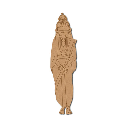 Gandhari Mahabharata Pre Marked MDF Design 1