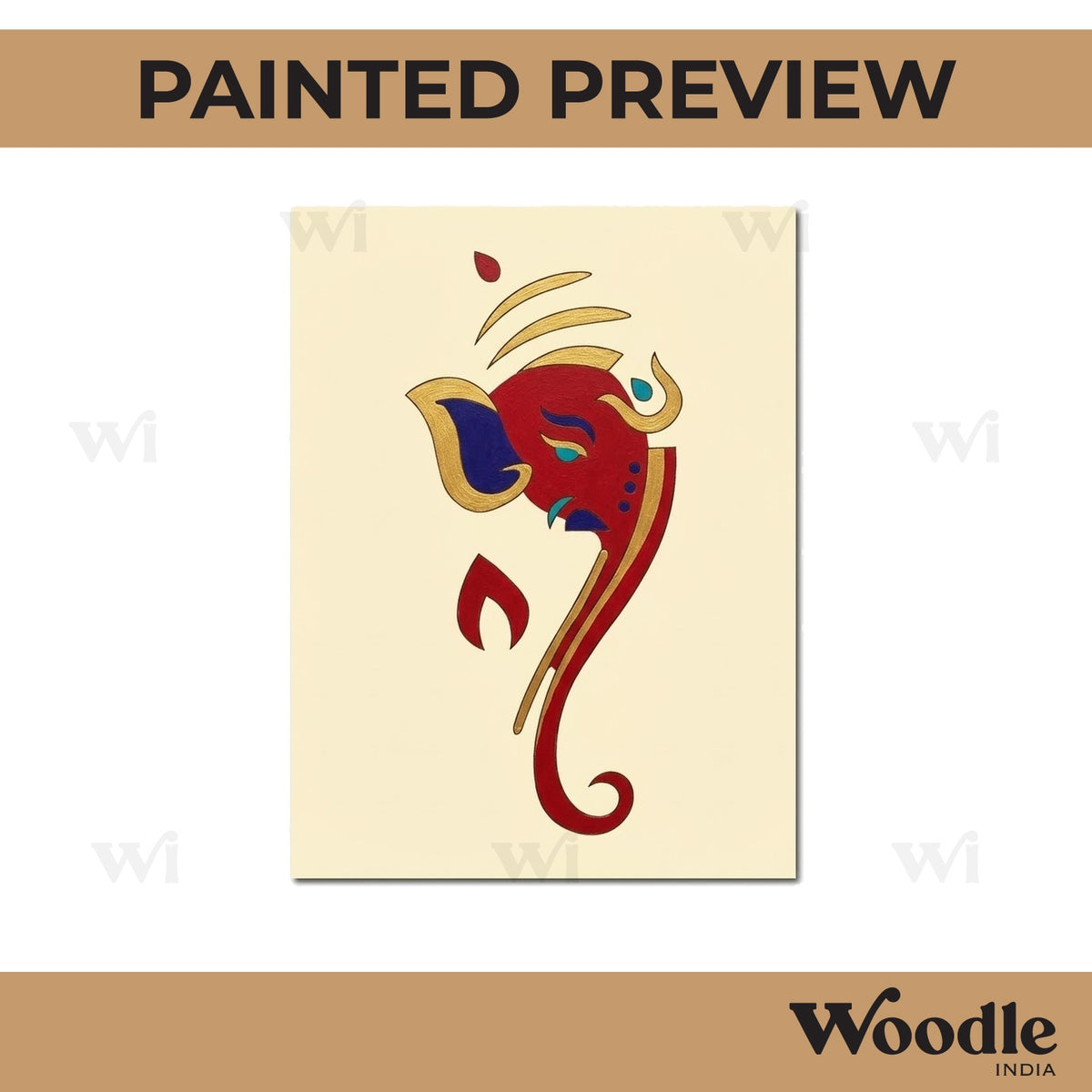 Ganesha Base Cutout MDF Design 10