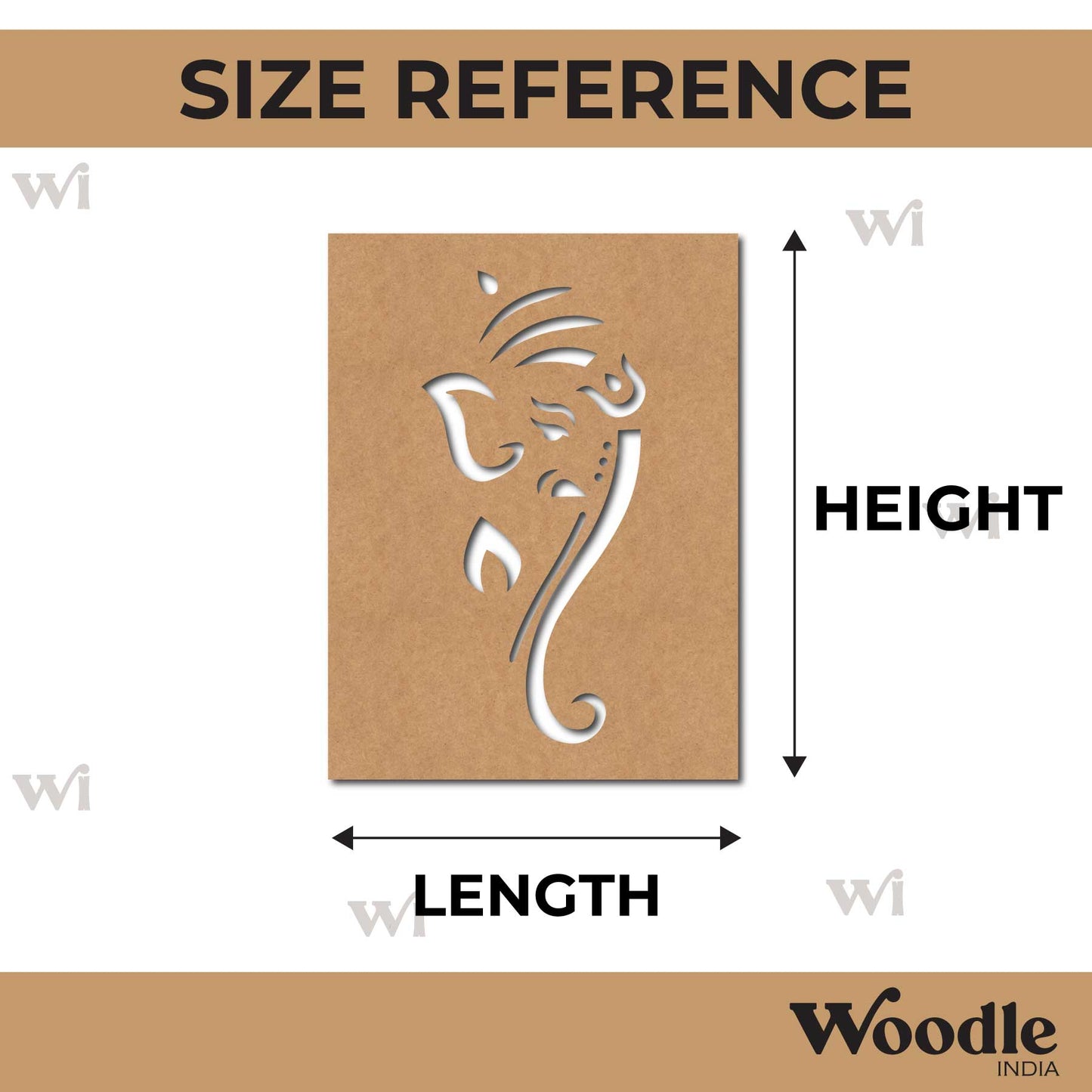 Ganesha Base Cutout MDF Design 10
