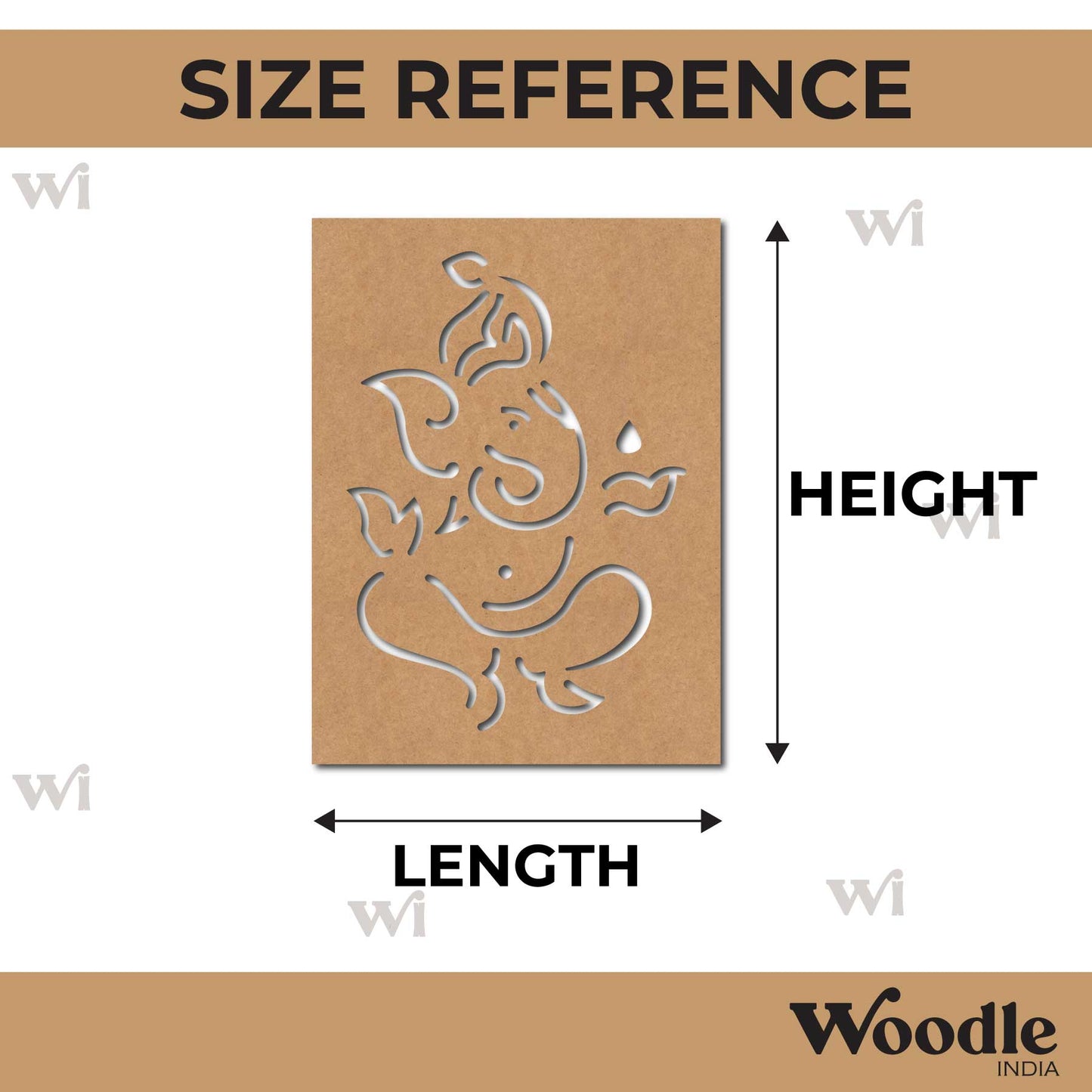 Ganesha Base Cutout MDF Design 11