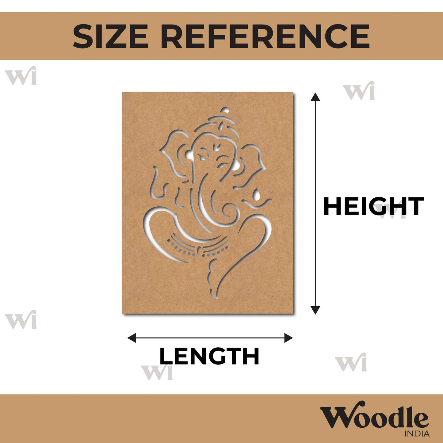 Ganesha Base Cutout MDF Design 12
