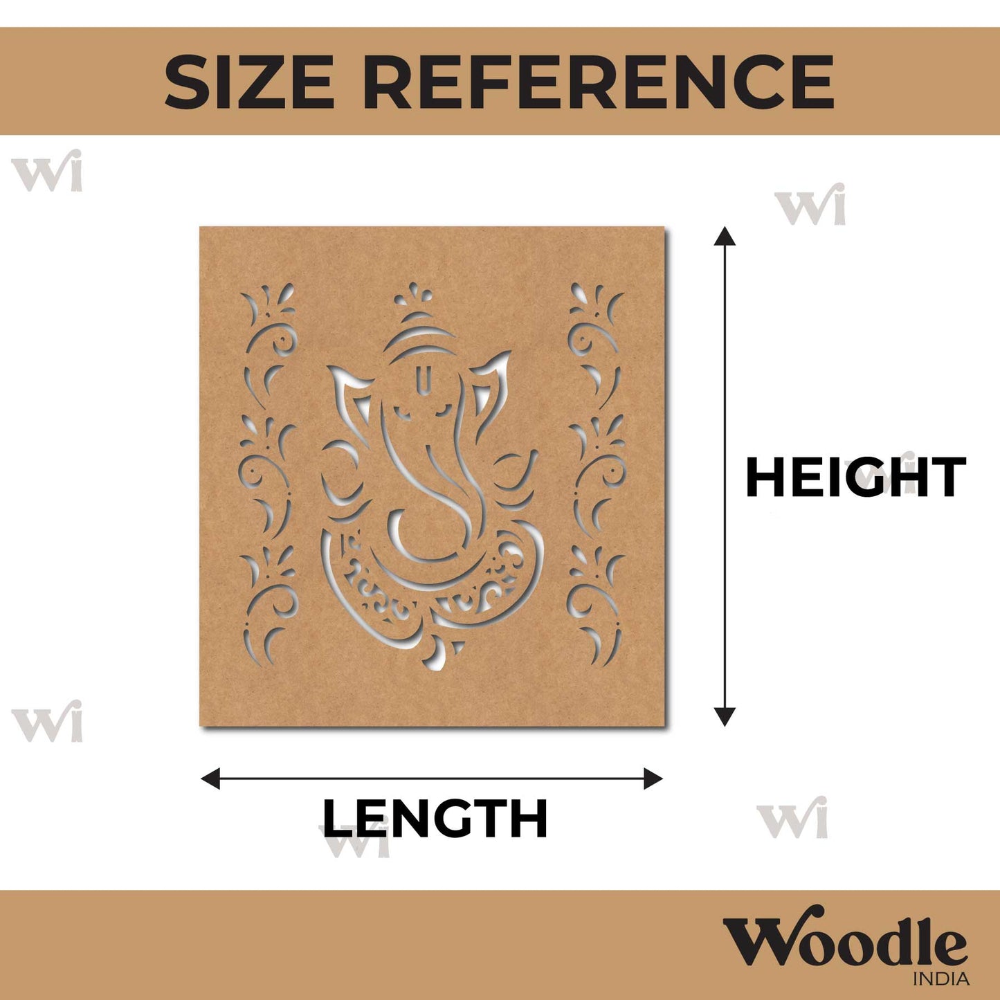 Ganesha Base Cutout MDF Design 14