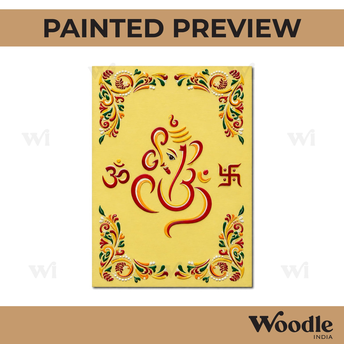 Ganesha Base Cutout MDF Design 15