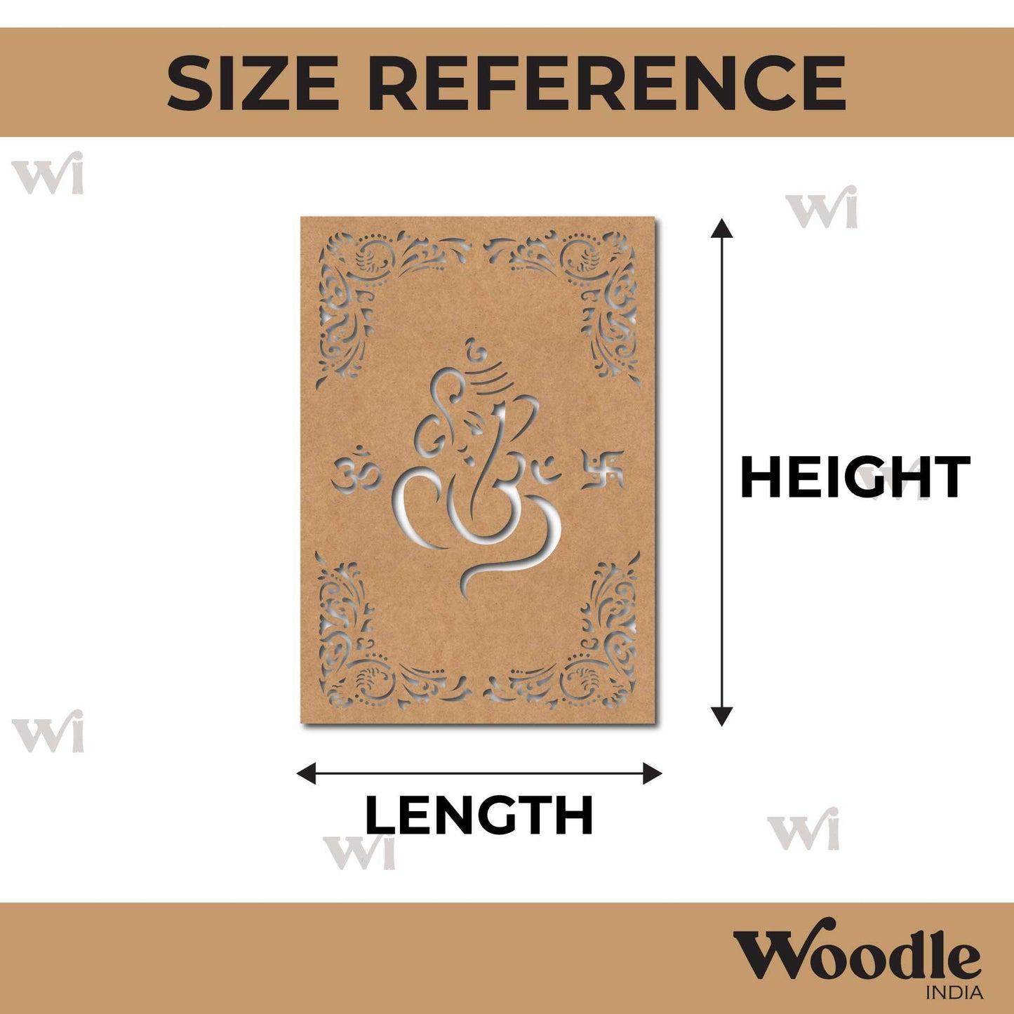 Ganesha Base Cutout MDF Design 15
