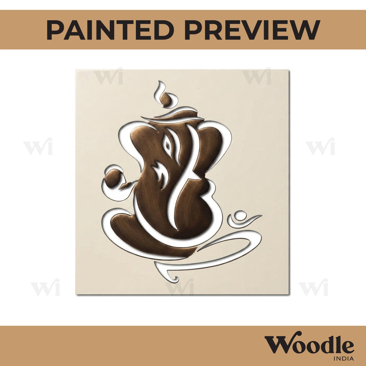 Ganesha Base Cutout MDF Design 2