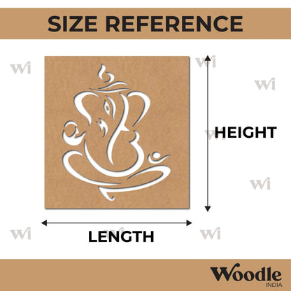 Ganesha Base Cutout MDF Design 2