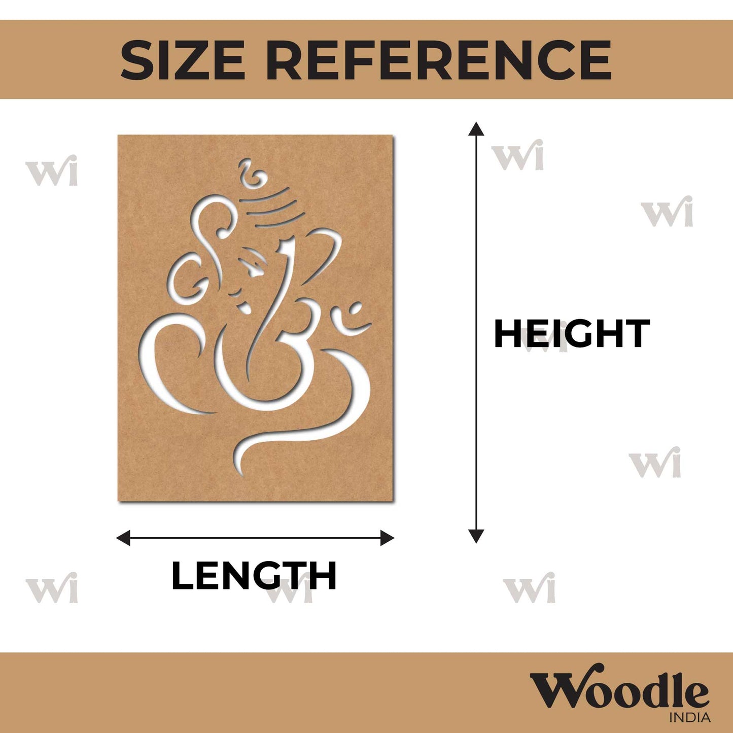 Ganesha Base Cutout MDF Design 4