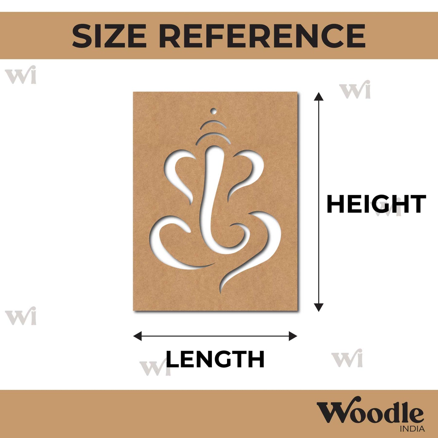 Ganesha Base Cutout MDF Design 6
