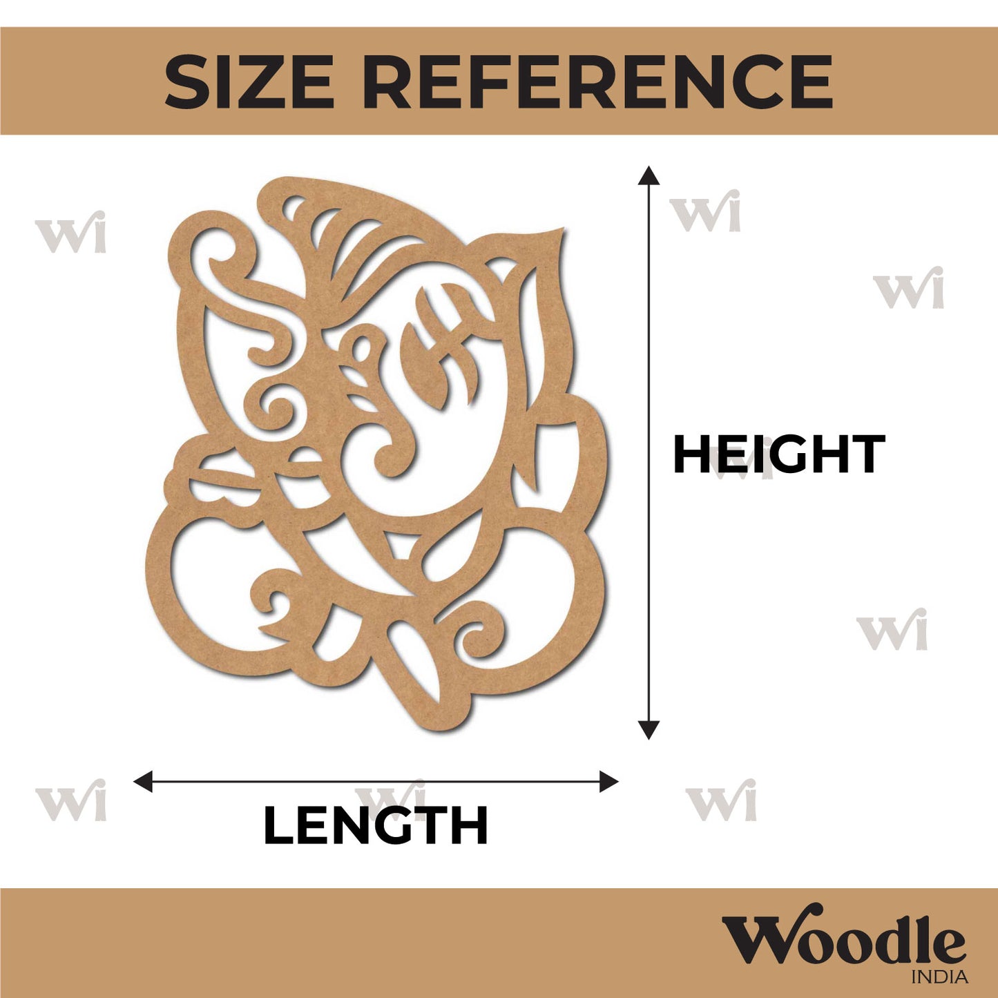 Ganesha Cutout MDF Design 10