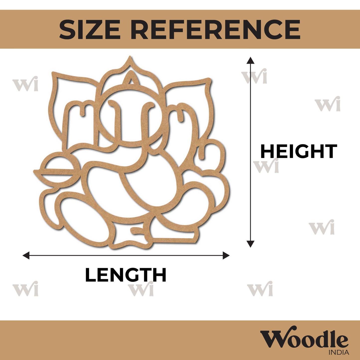 Ganesha Cutout MDF Design 12