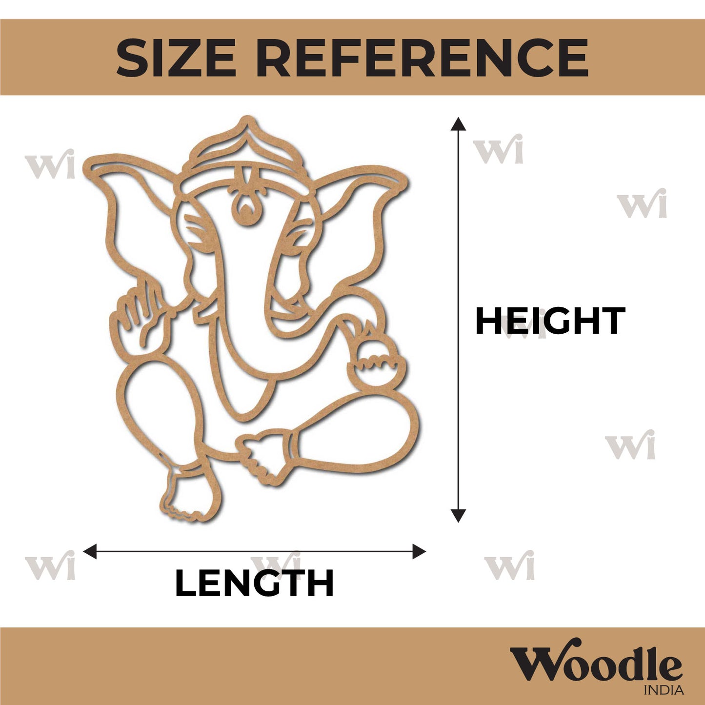 Ganesha Cutout MDF Design 13