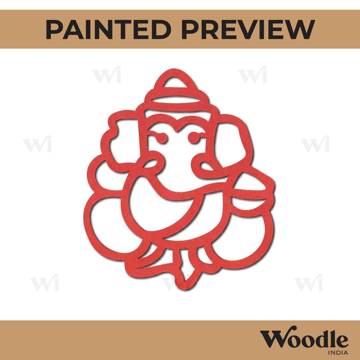Ganesha Cutout MDF Design 14