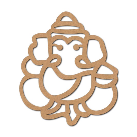 Ganesha Cutout MDF Design 14