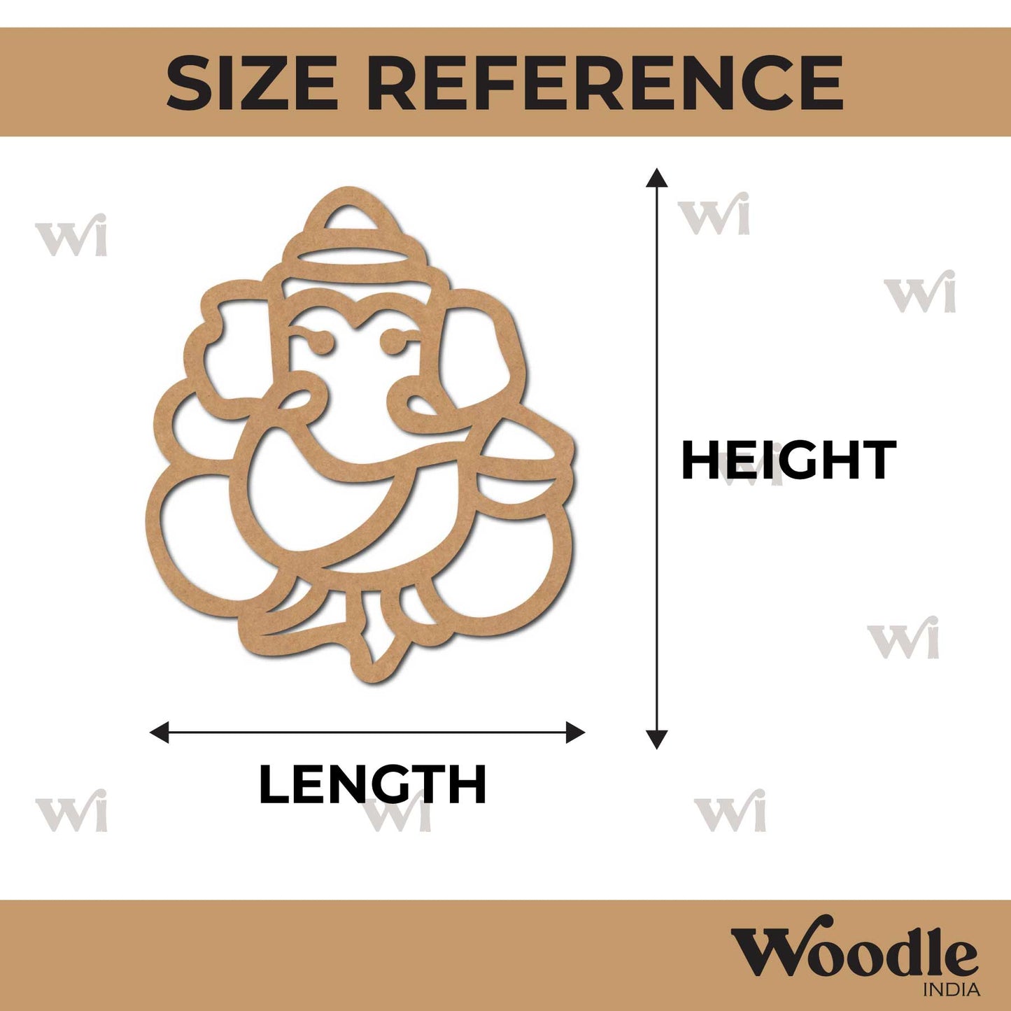 Ganesha Cutout MDF Design 14