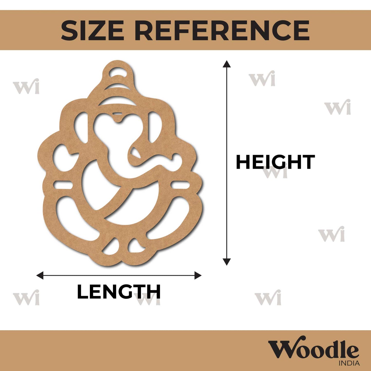 Ganesha Cutout MDF Design 16