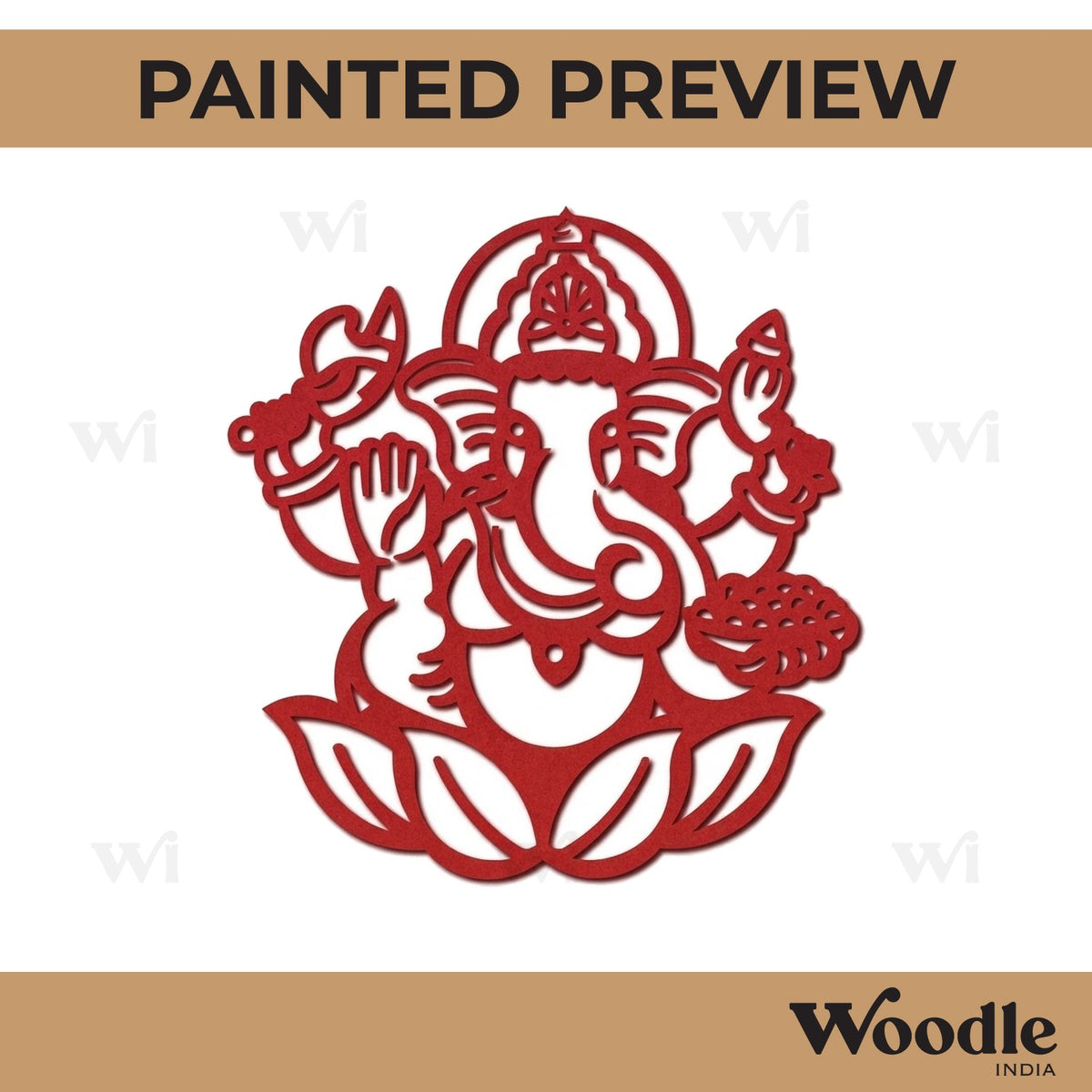 Ganesha Cutout MDF Design 5