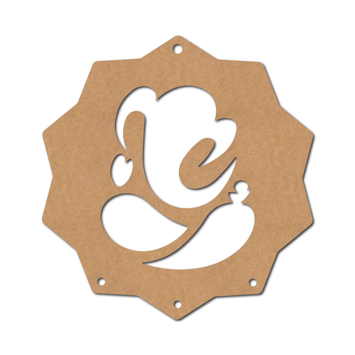 Ganesha Hanging Cutout MDF Design 2