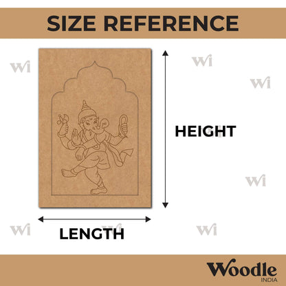 Ganesha Jharokha Pre Marked MDF Design 2