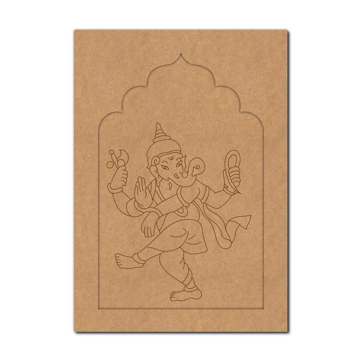 Ganesha Jharokha Pre Marked MDF Design 2
