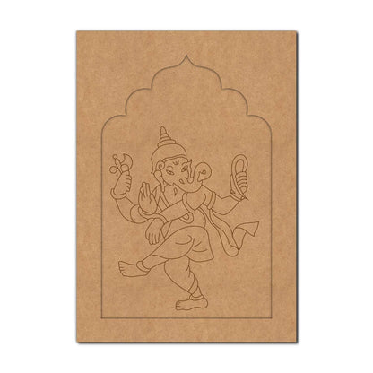 Ganesha Jharokha Pre Marked MDF Design 2