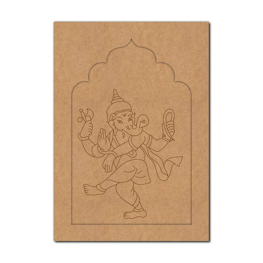 Ganesha Jharokha Pre Marked MDF Design 2
