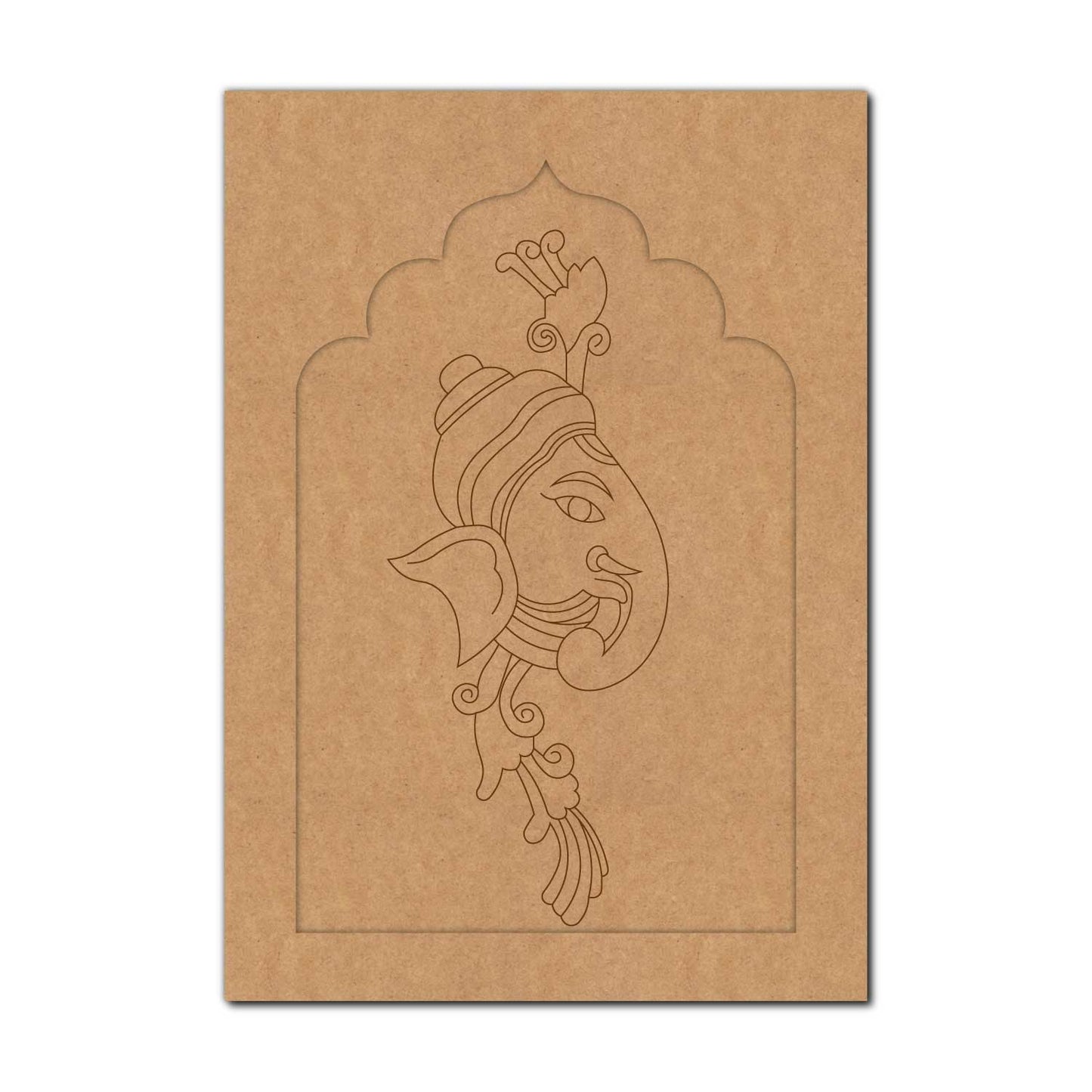 Ganesha Jharokha Pre Marked MDF Design 3
