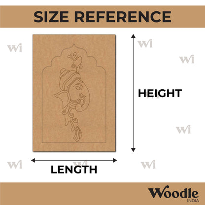 Ganesha Jharokha Pre Marked MDF Design 3
