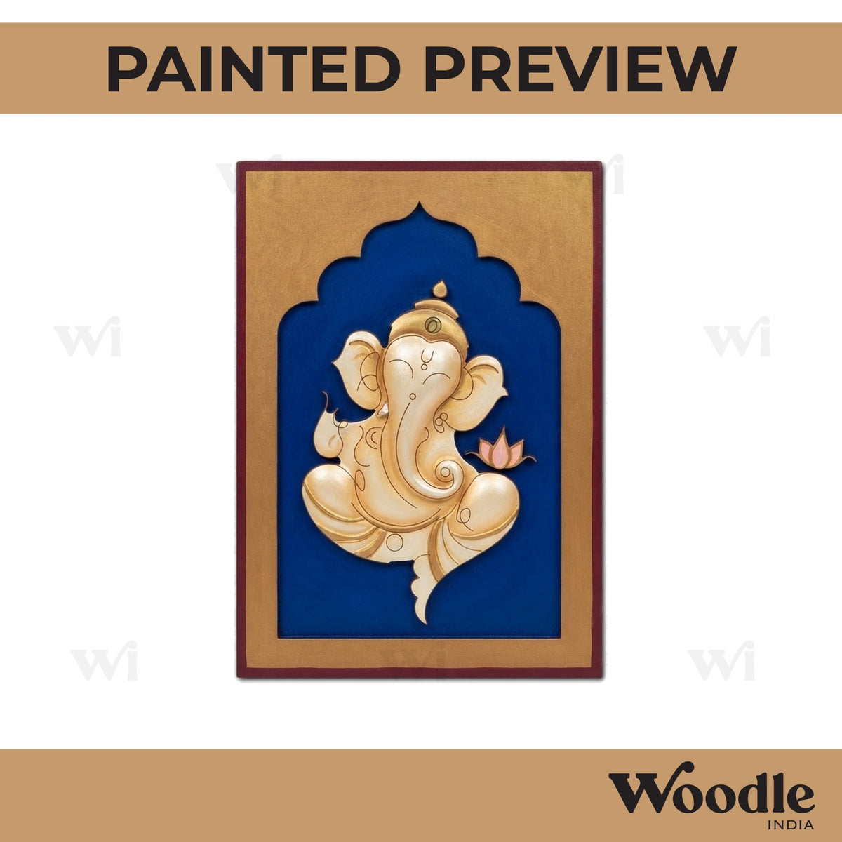 Ganesha Jharokha Pre Marked MDF Design 4