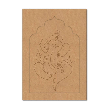 Ganesha Jharokha Pre Marked MDF Design 4